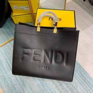 Fendi Sunshine Medium Tote Bag Black
